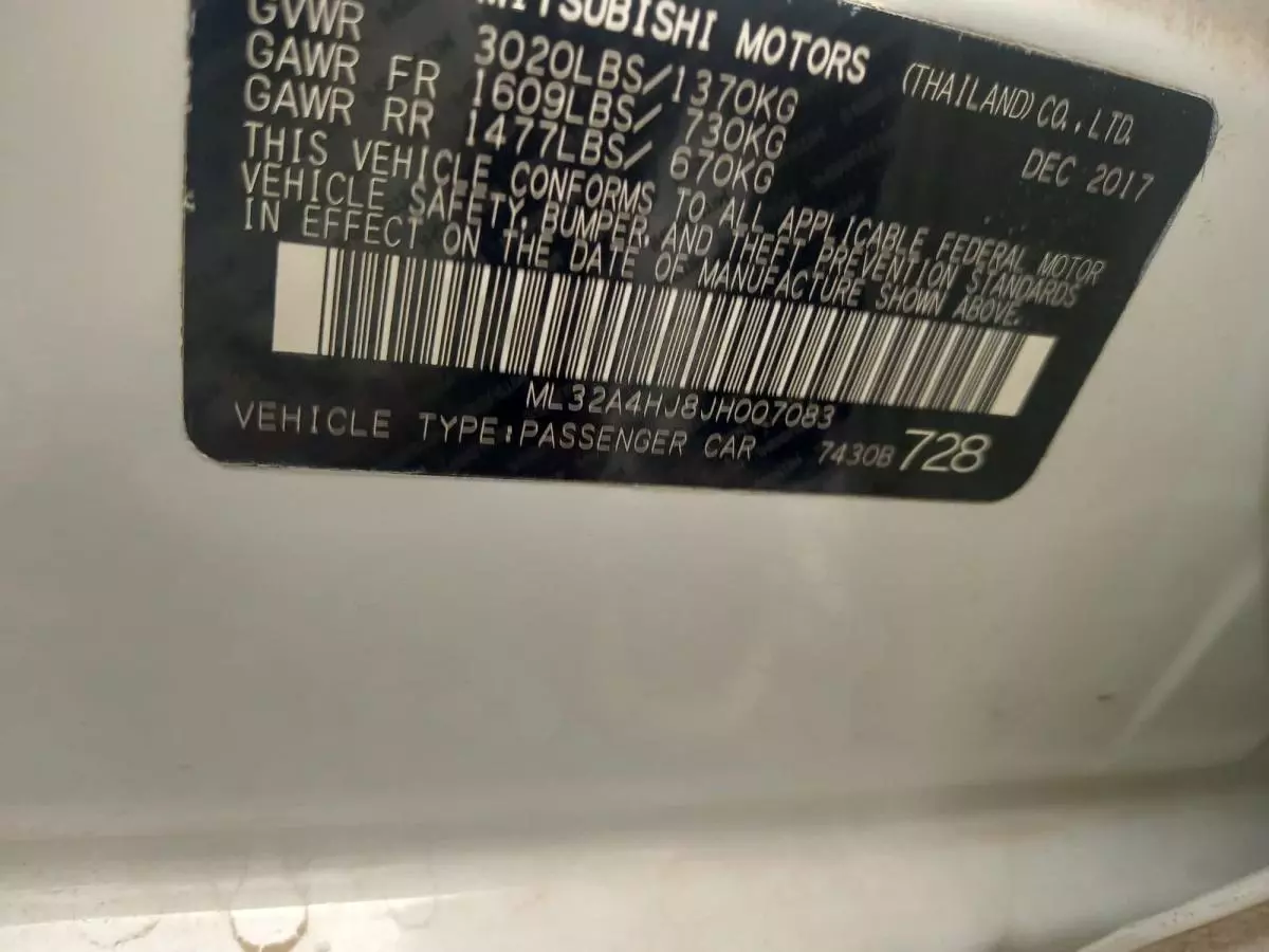 Mitsubishi Mirage - 2017