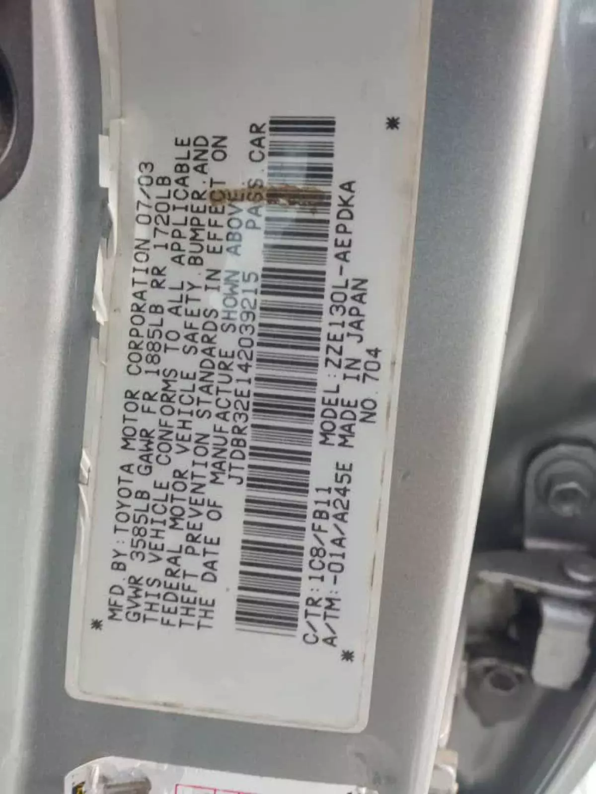Toyota Corolla - 2004