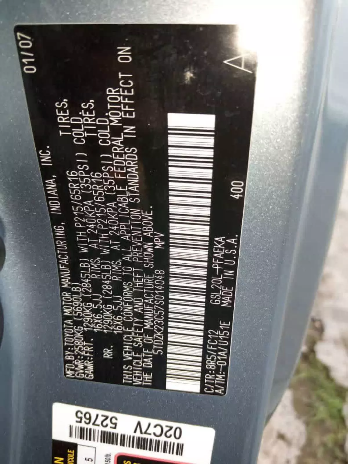 Toyota Sienna - 2007