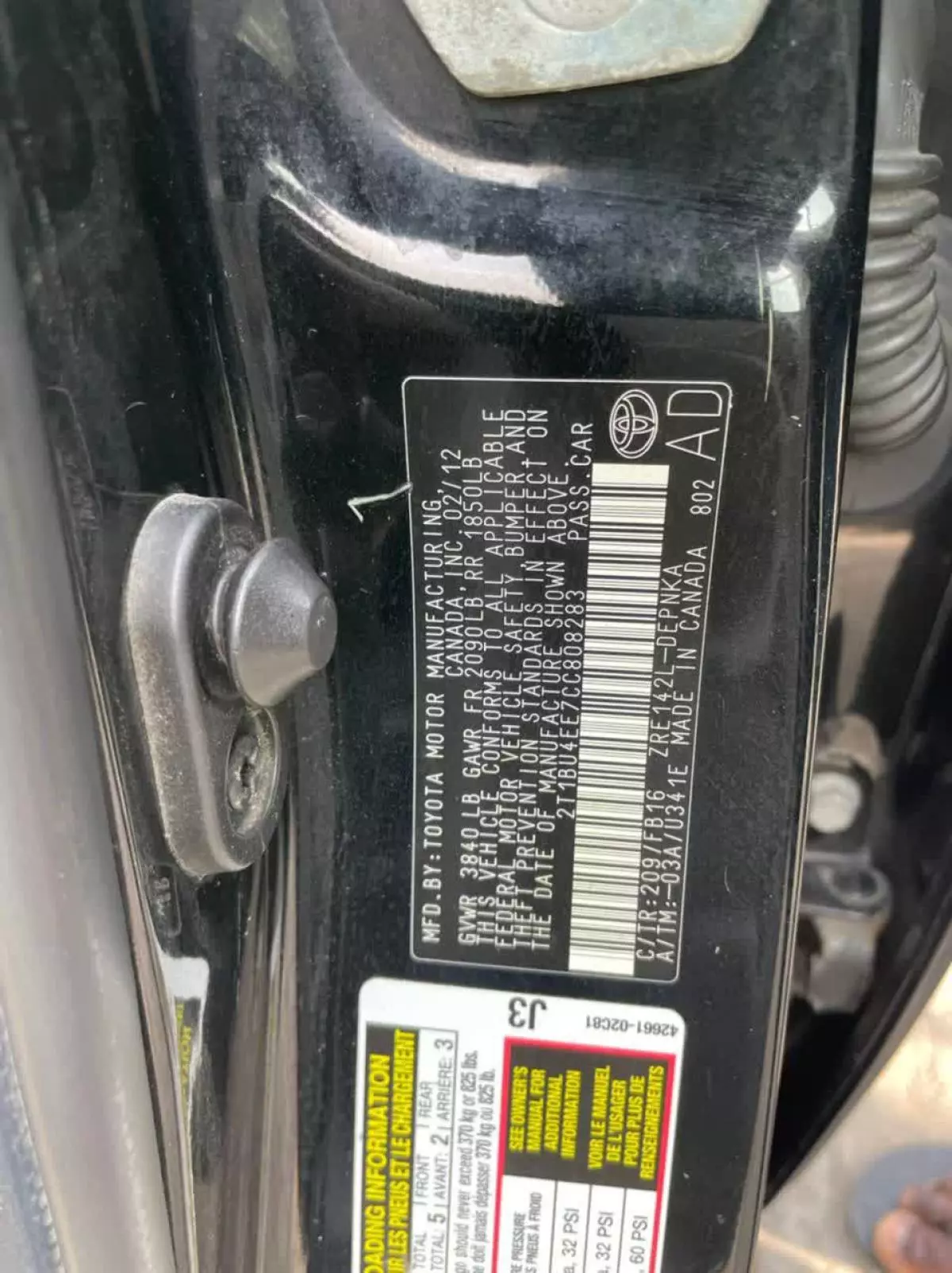 Toyota Corolla - 2012
