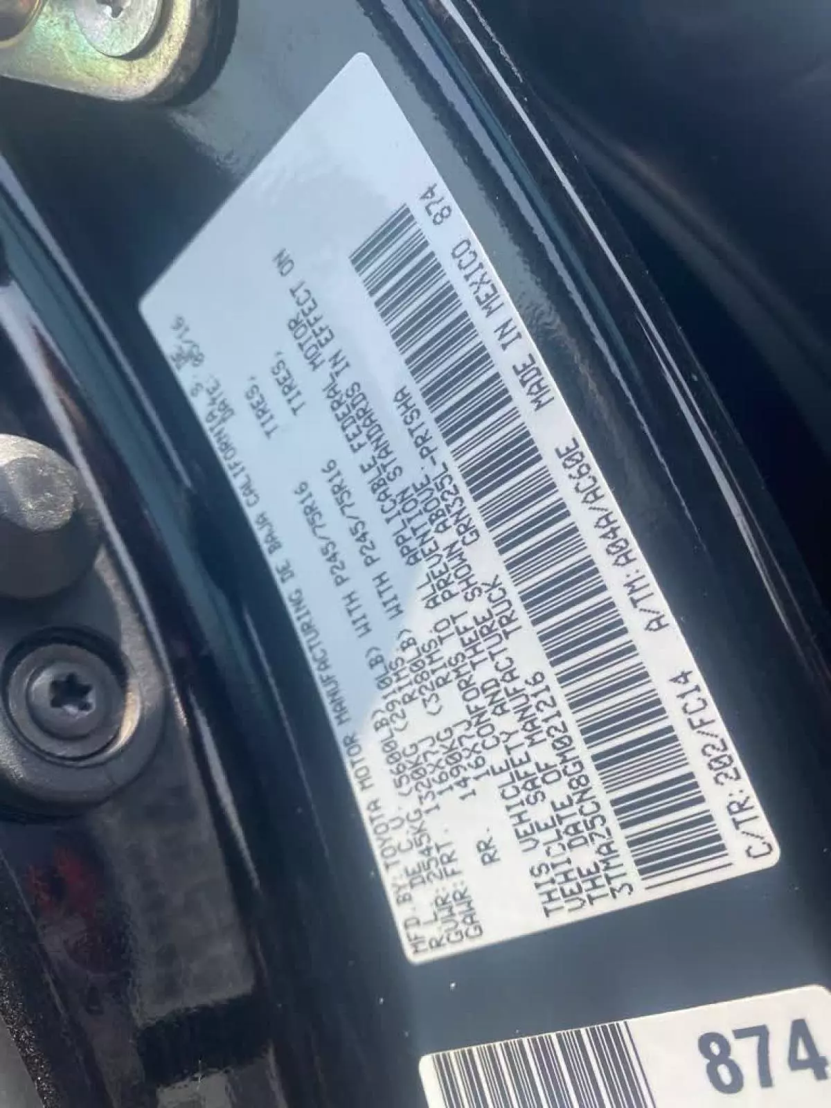 Toyota Tacoma - 2016