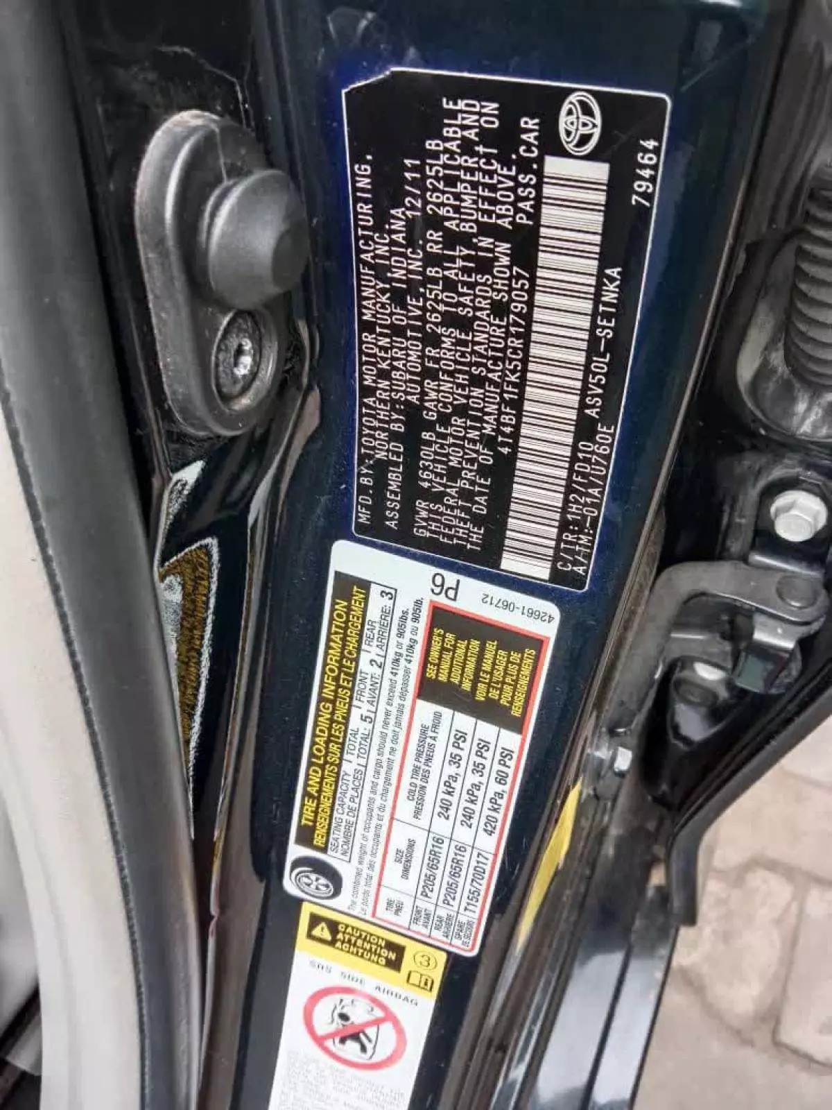 Toyota Camry - 2012
