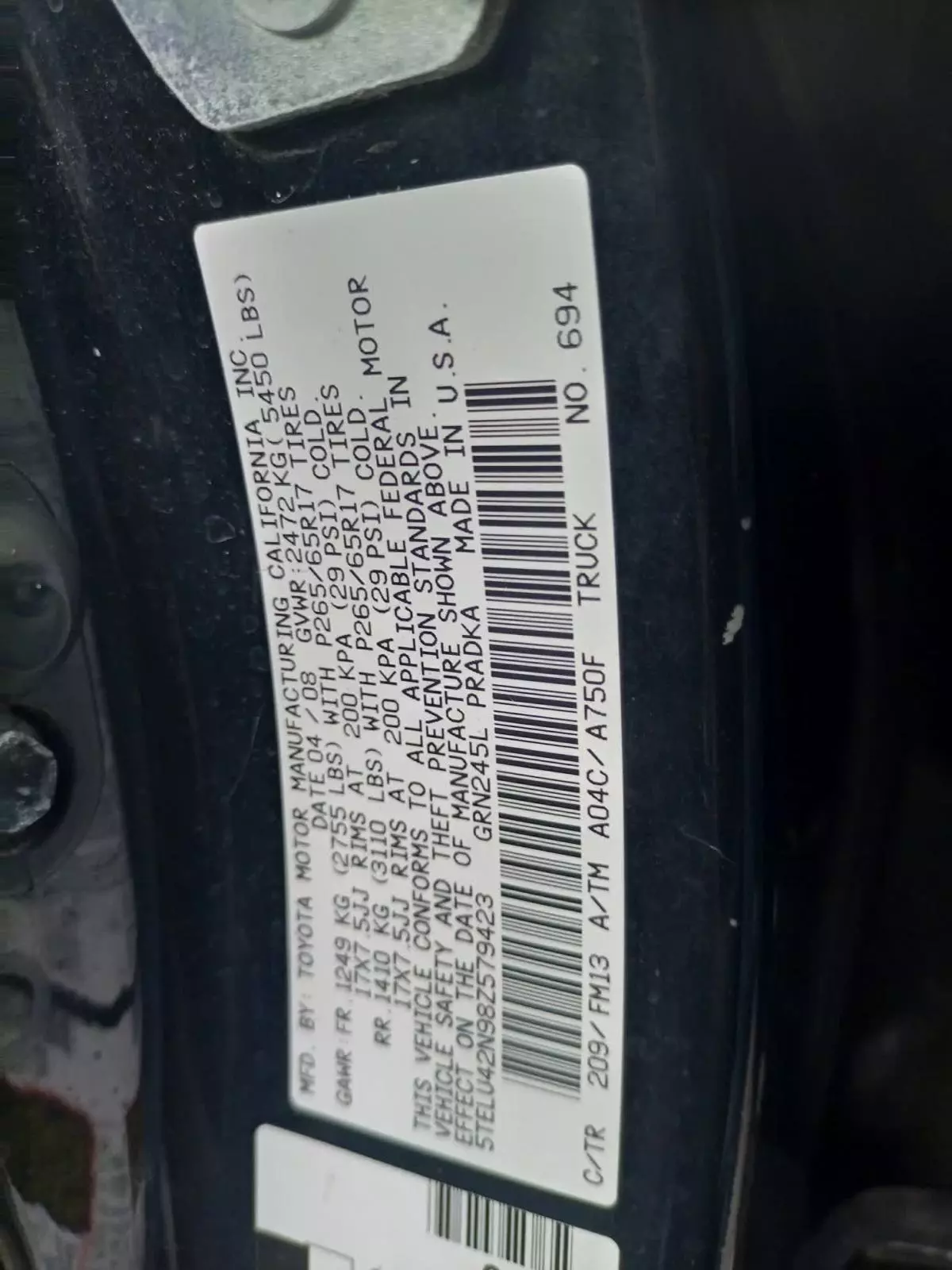 Toyota Tacoma - 2008