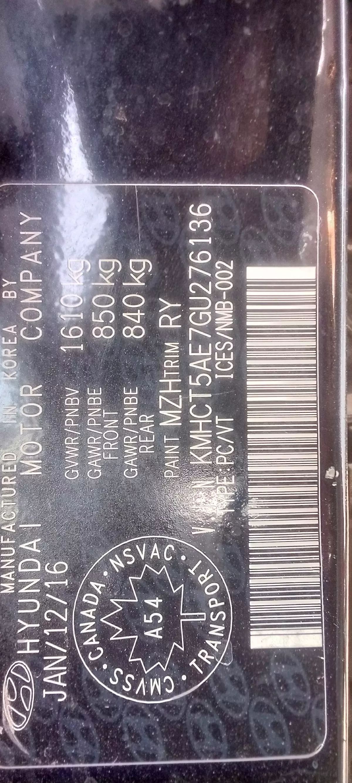 vinNumber