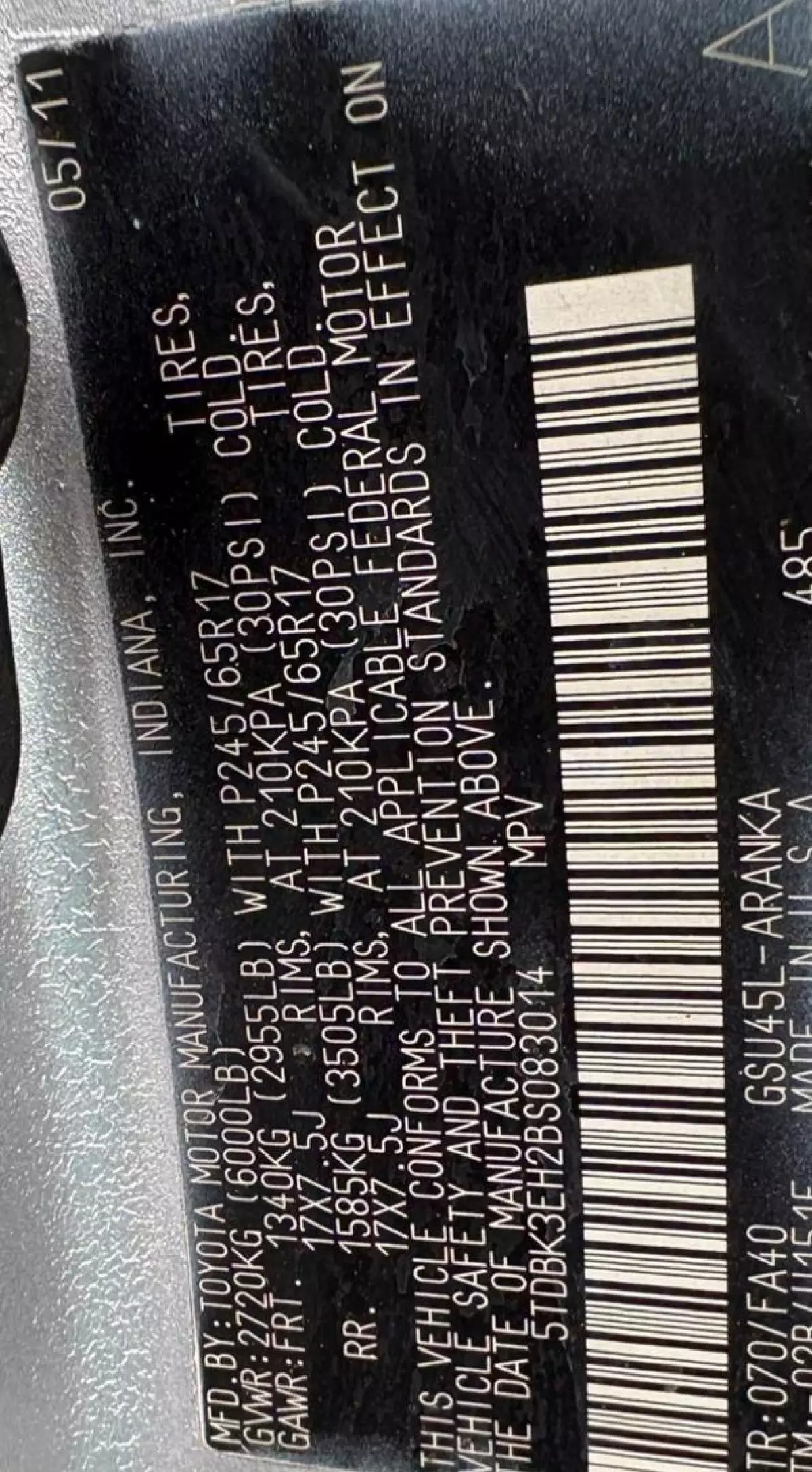 vinNumber