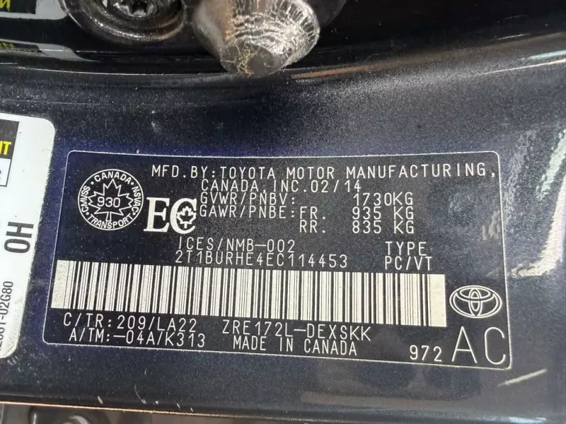 Toyota Corolla   - 2014