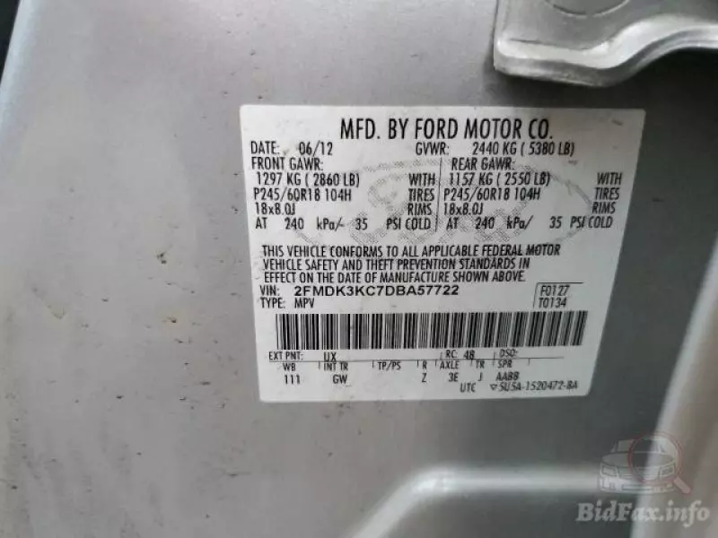 Ford Edge 3.5L    - 2013