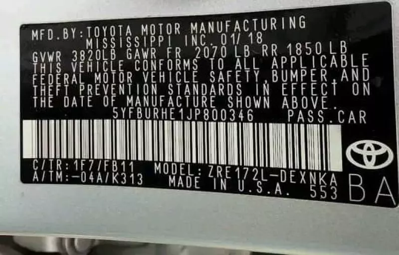 Toyota corolla   - 2018