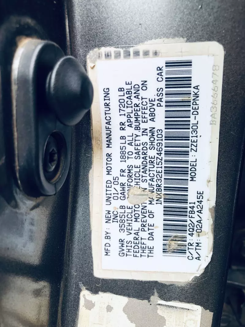 Toyota corolla - 2005