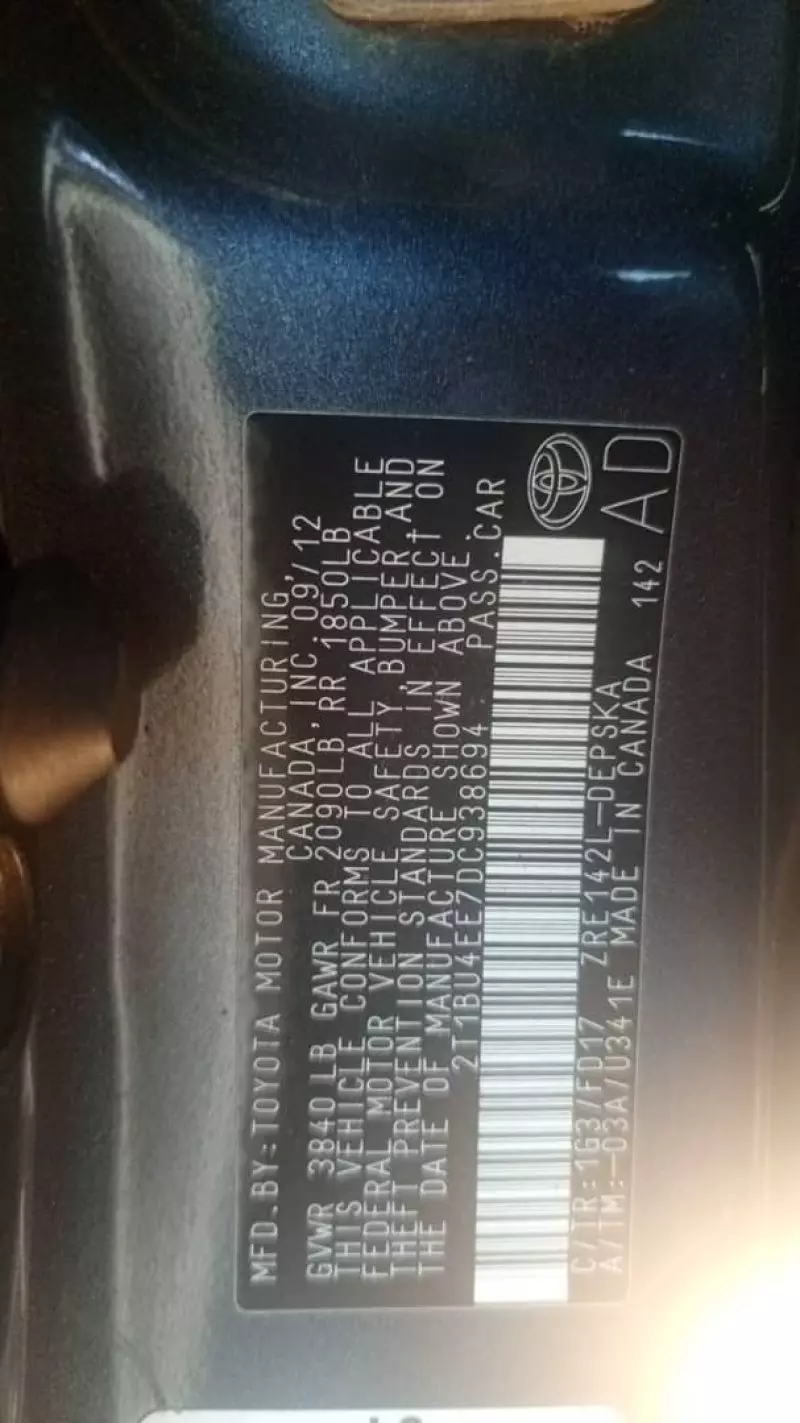 Toyota Corolla   - 2013