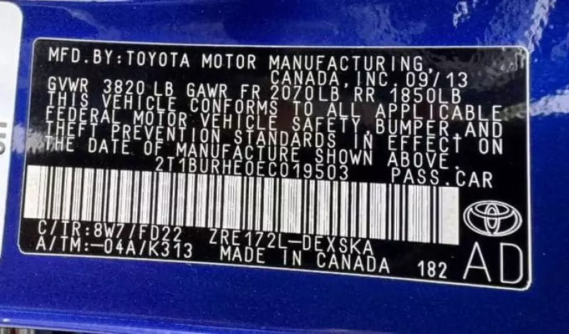 Toyota Corolla Sport   - 2014