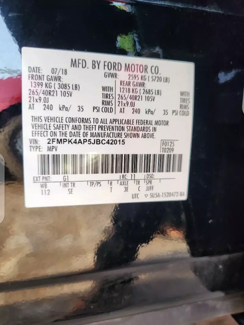 Ford Edge SEL 2.0L   - 2019