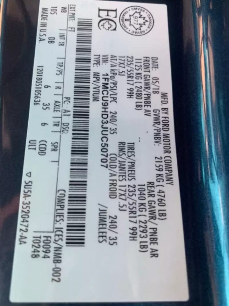 Ford Escape   - 2018