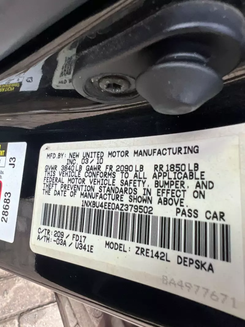 Toyota Corolla   - 2010