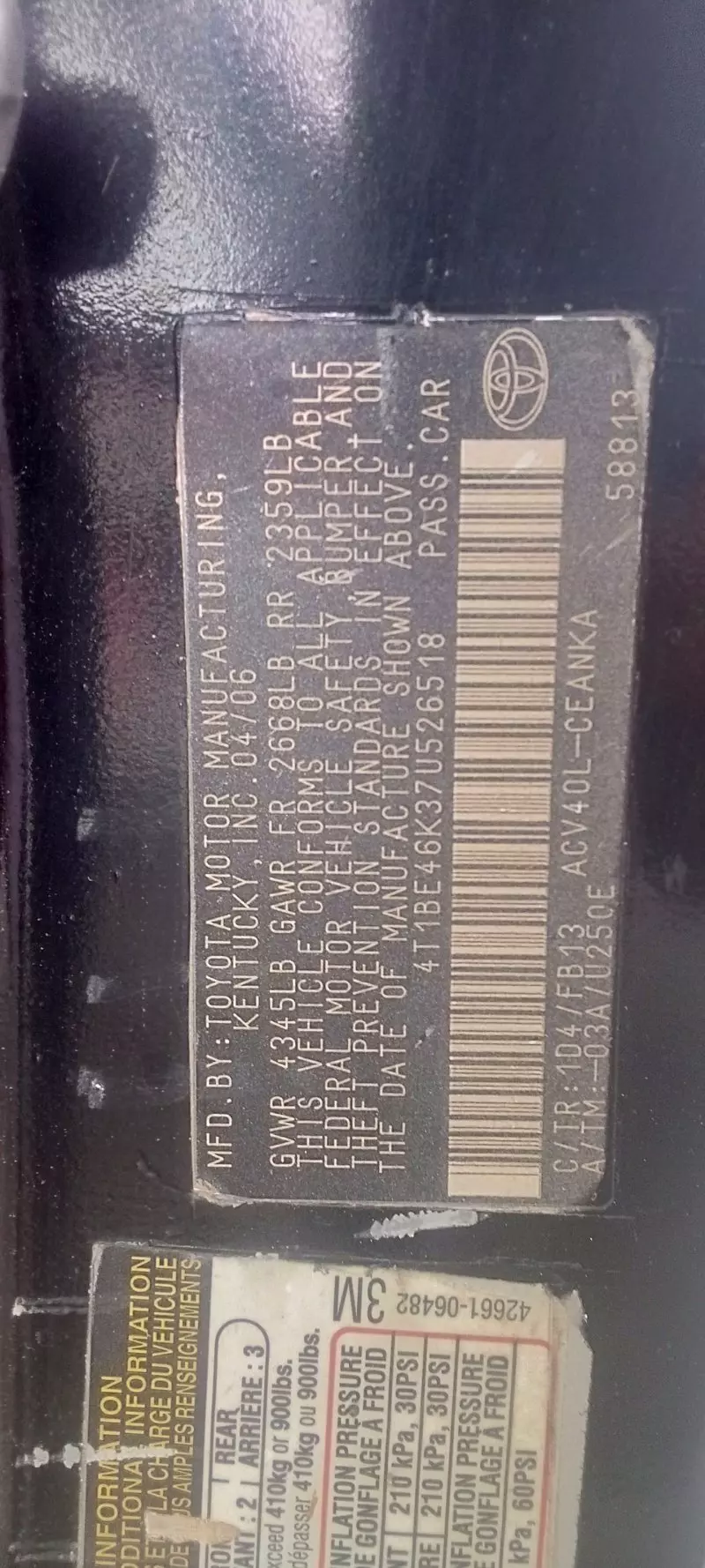Toyota camry   - 2007