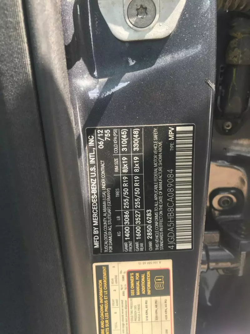 Mercedes-Benz Ml-class   - 2012