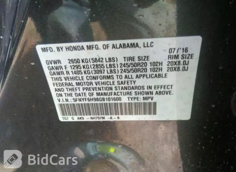 Honda Pilot   - 2016