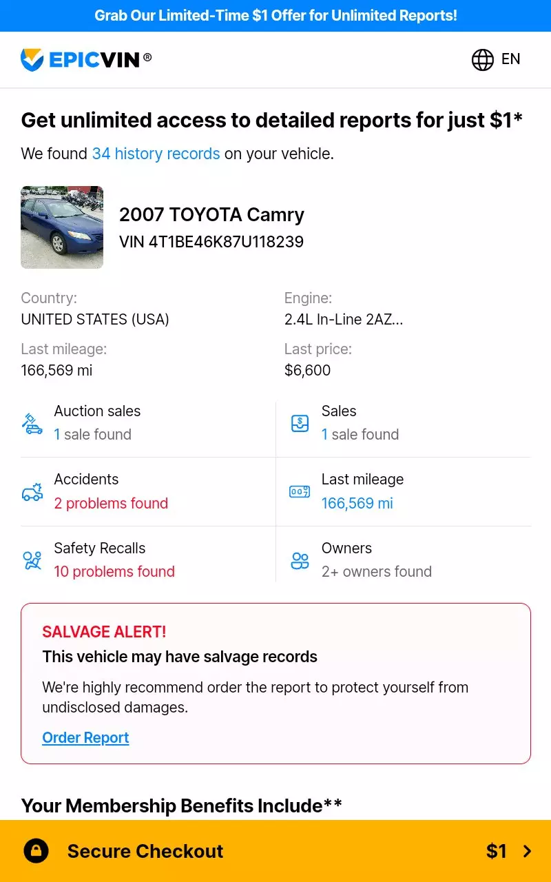 Toyota Camry   - 2007