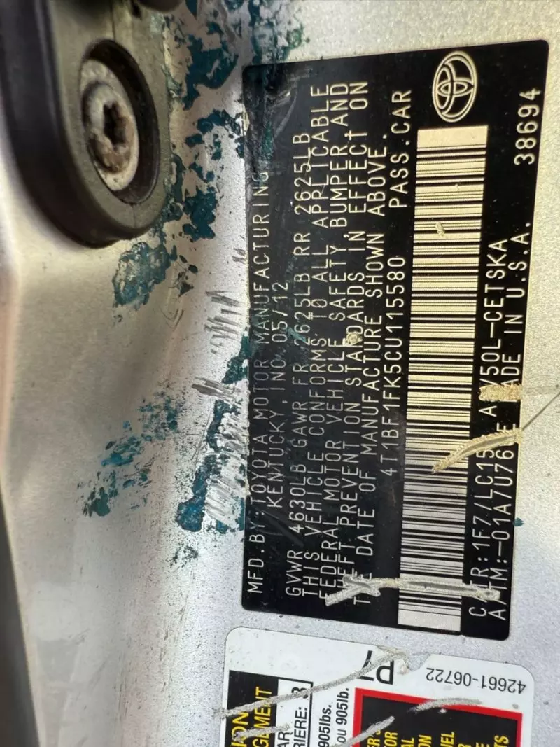 Toyota Camry   - 2012