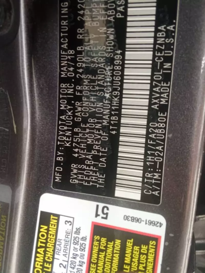 Toyota Camry   - 2018