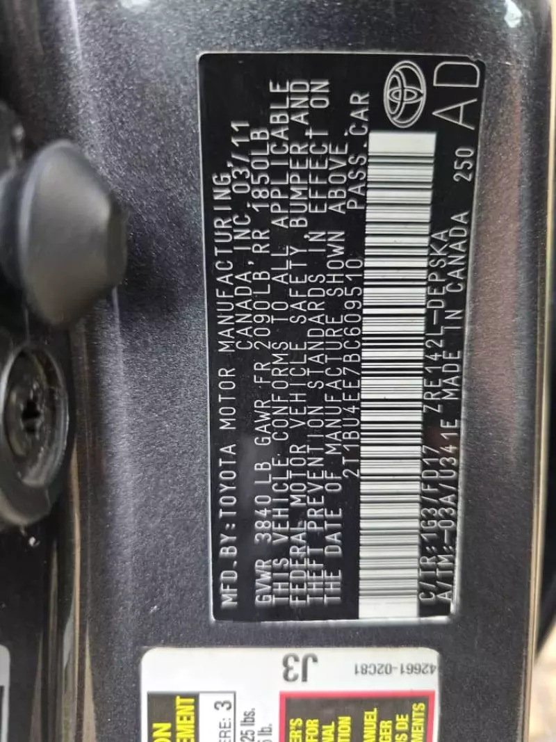 Toyota Corolla   - 2011