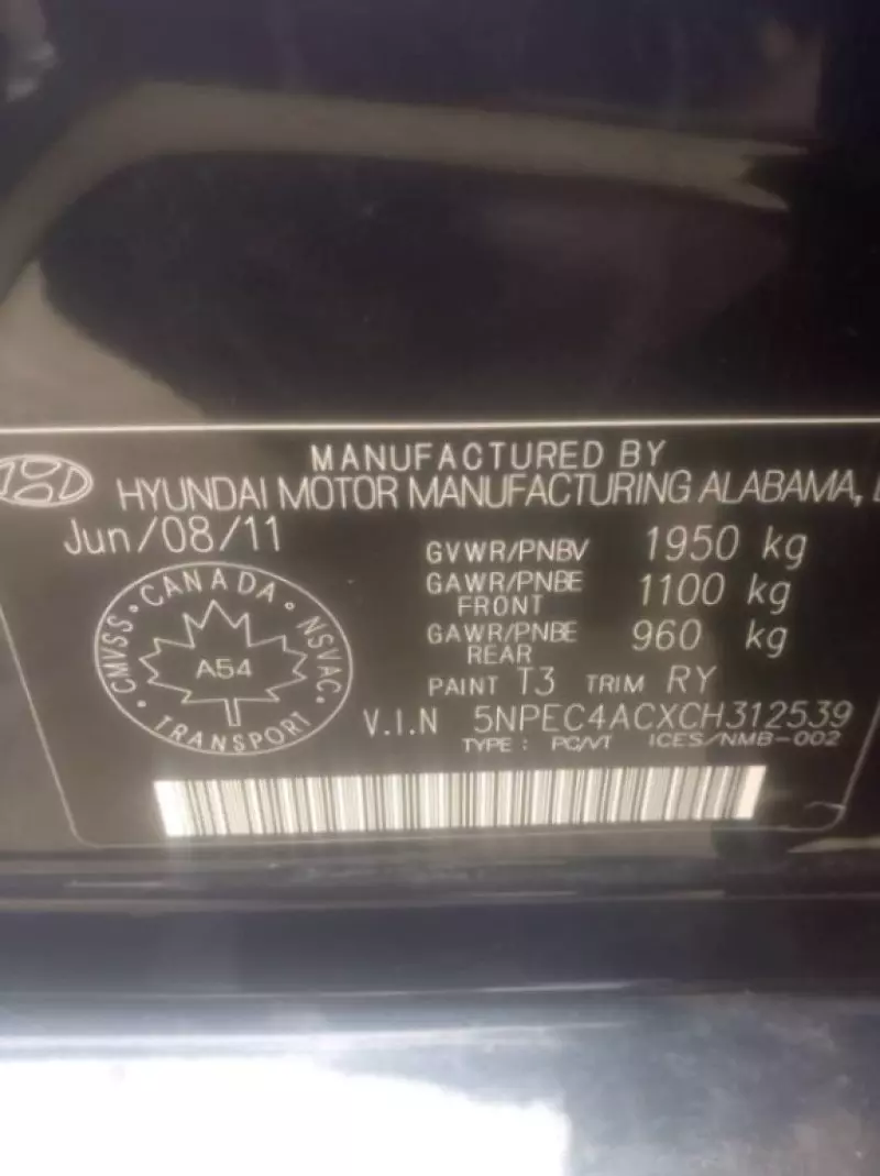 Hyundai SONATA 2,0L BVA GL   - 2011