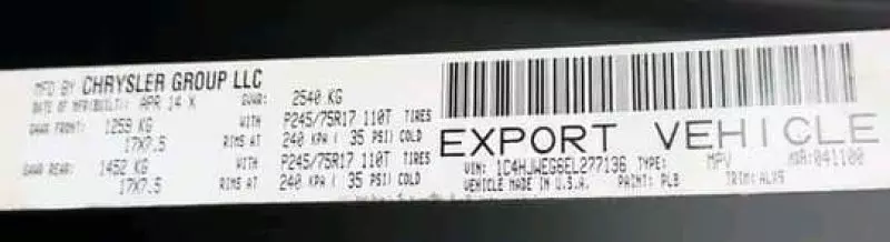 JEEP Wrangler   - 2014