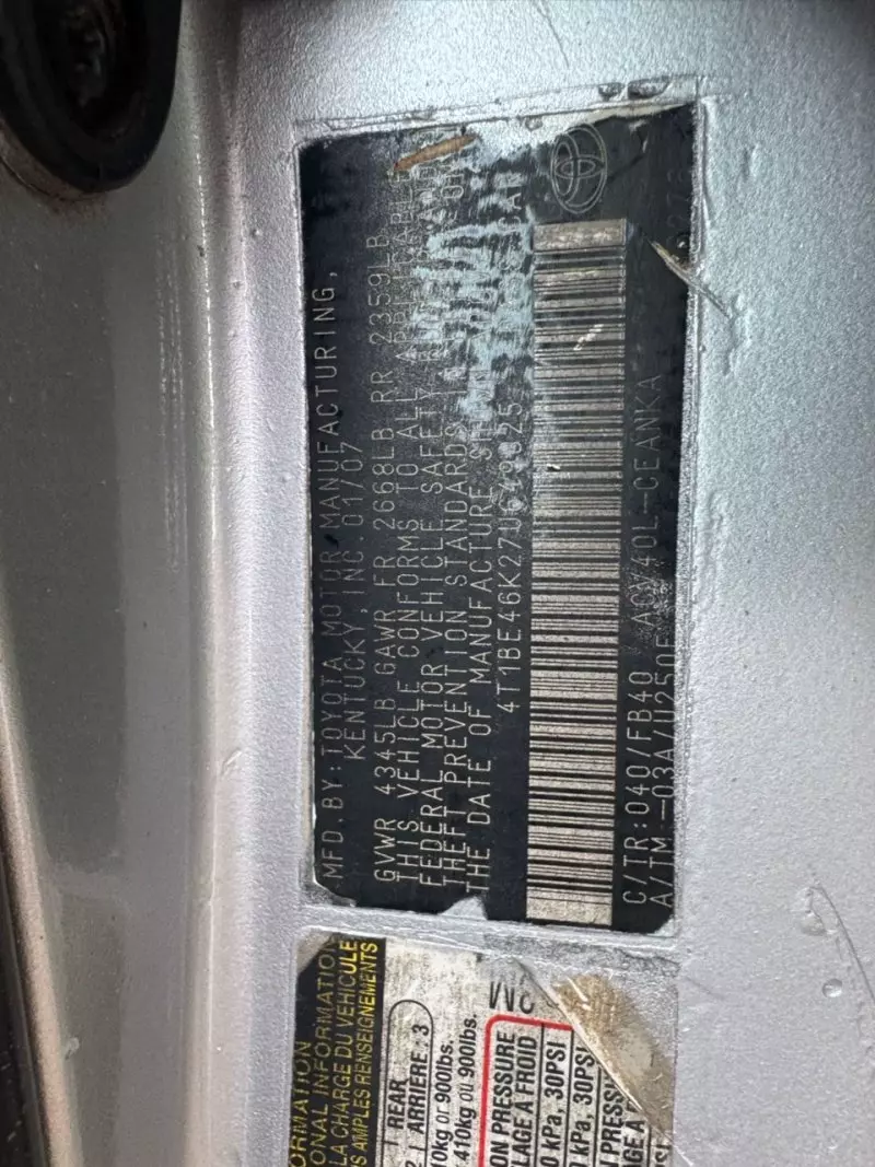 Toyota camry   - 2007