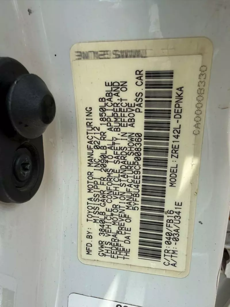 Toyota Corolla   - 2012