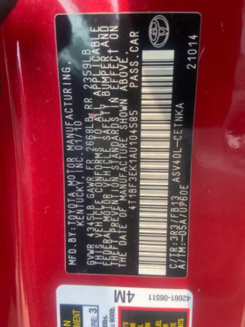 Toyota Camry   - 2010