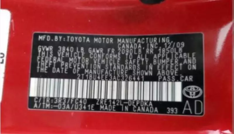 Toyota Corolla   - 2010