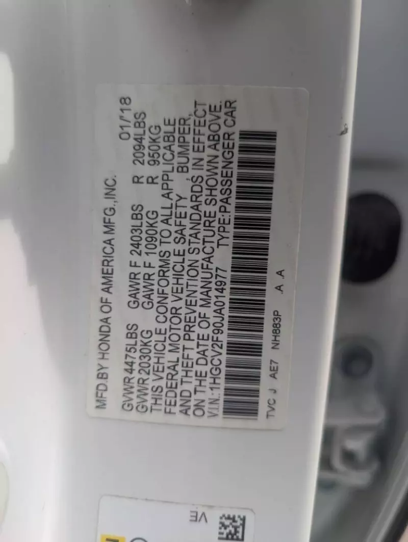 Honda Accord   - 2018