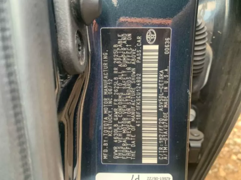 Toyota Camry   - 2012