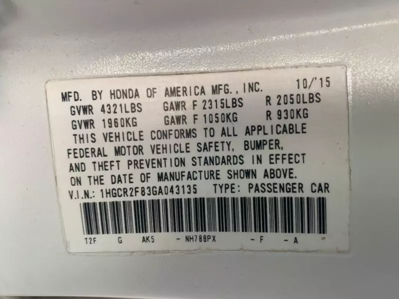 Honda Accord   - 2016