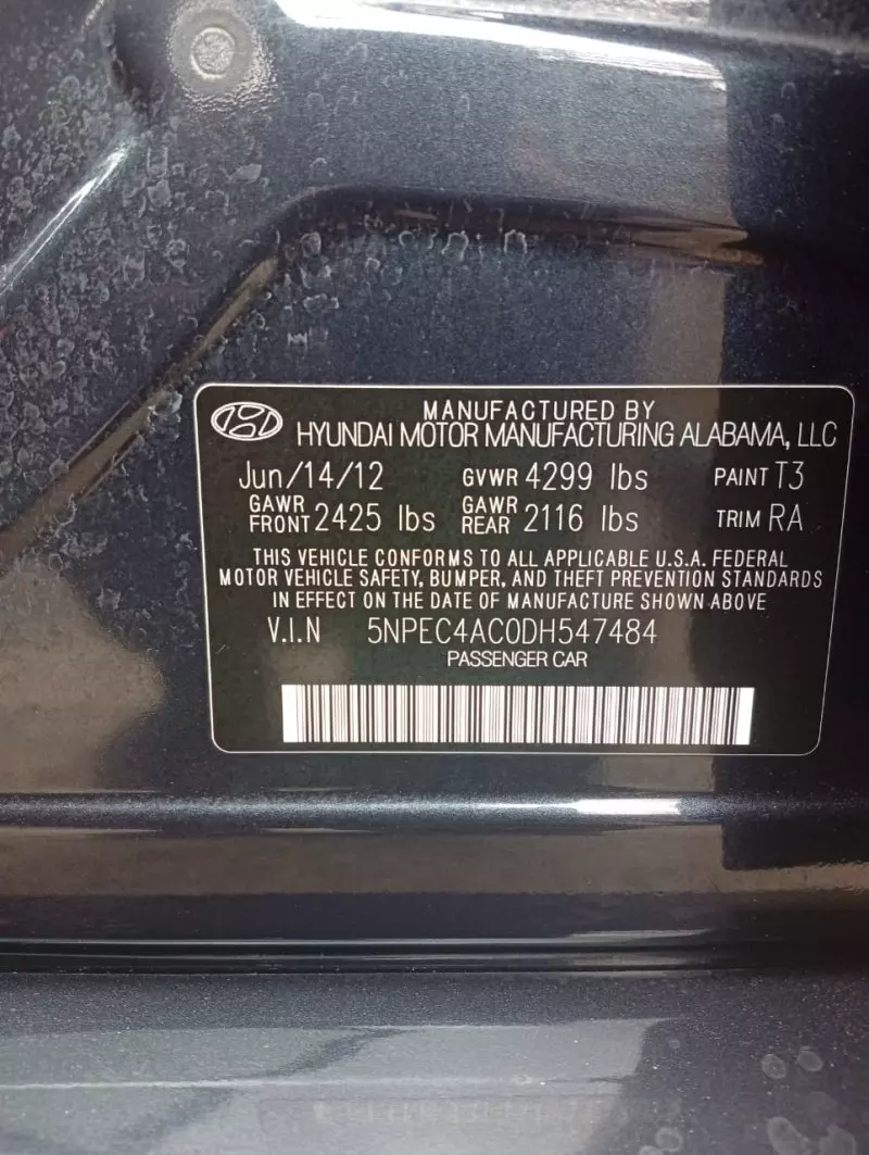 Hyundai SONATA 2,0L BVA GL   - 2013