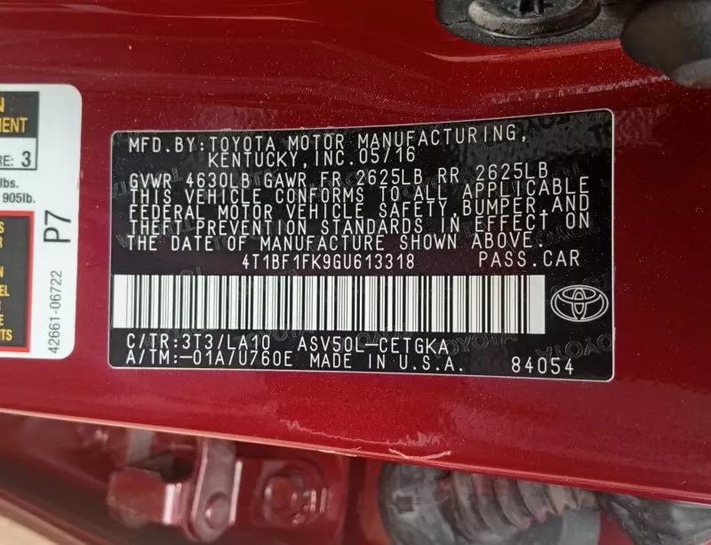 Toyota Camry   - 2016