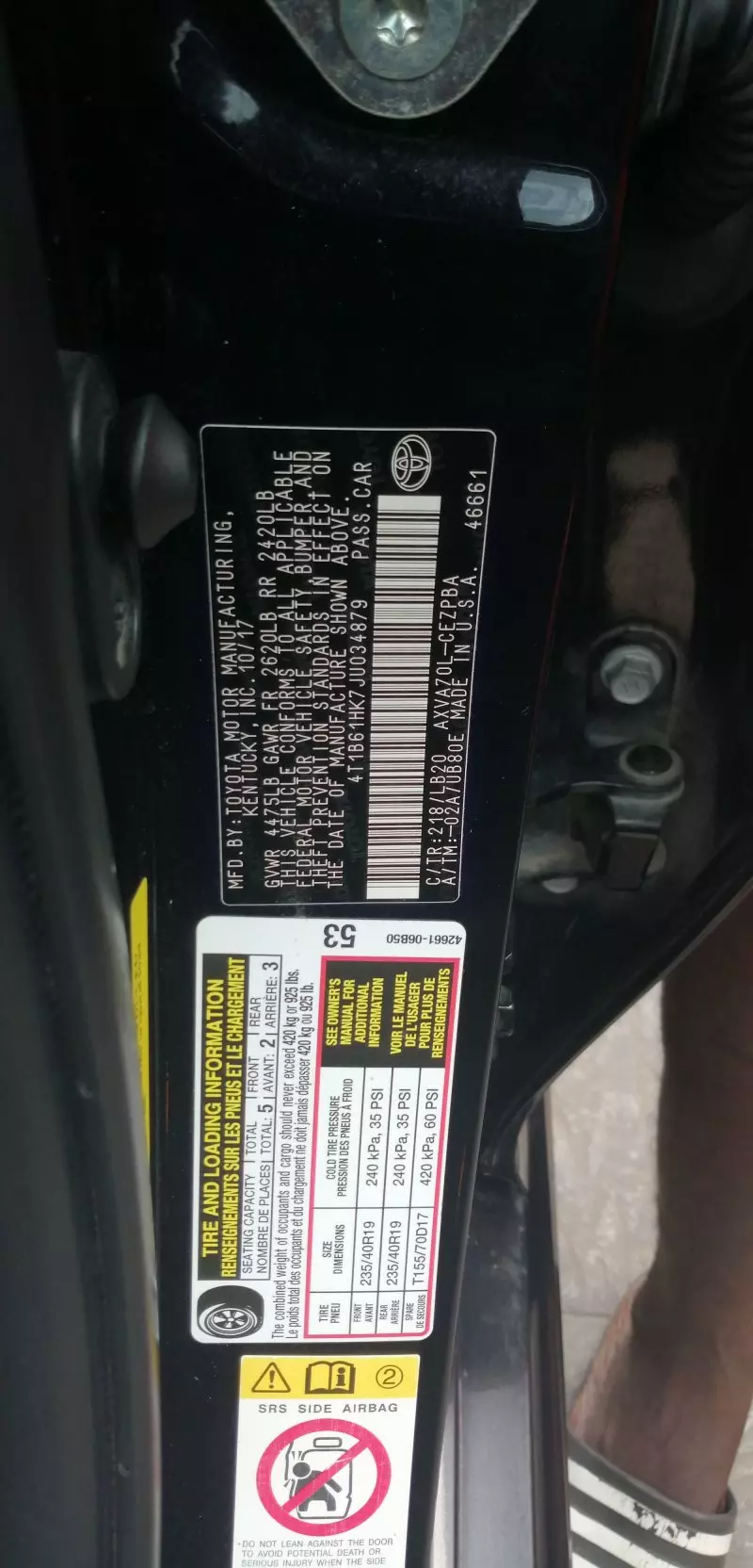 Toyota camry   - 2018