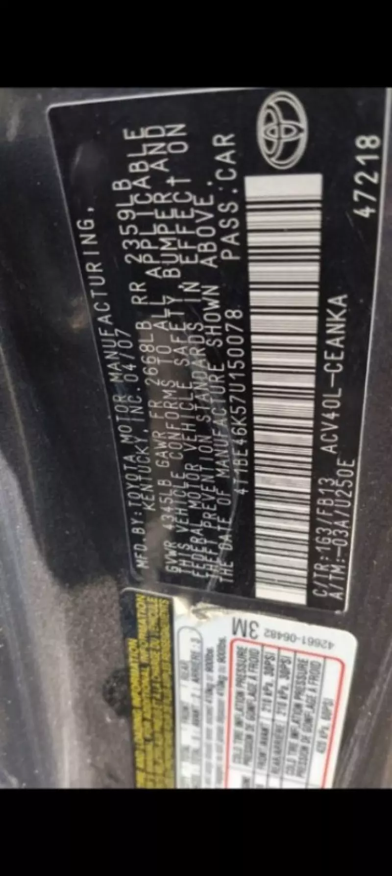 Toyota Camry   - 2008