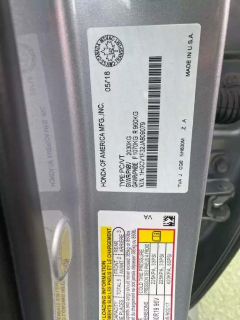 Honda Accord   - 2018