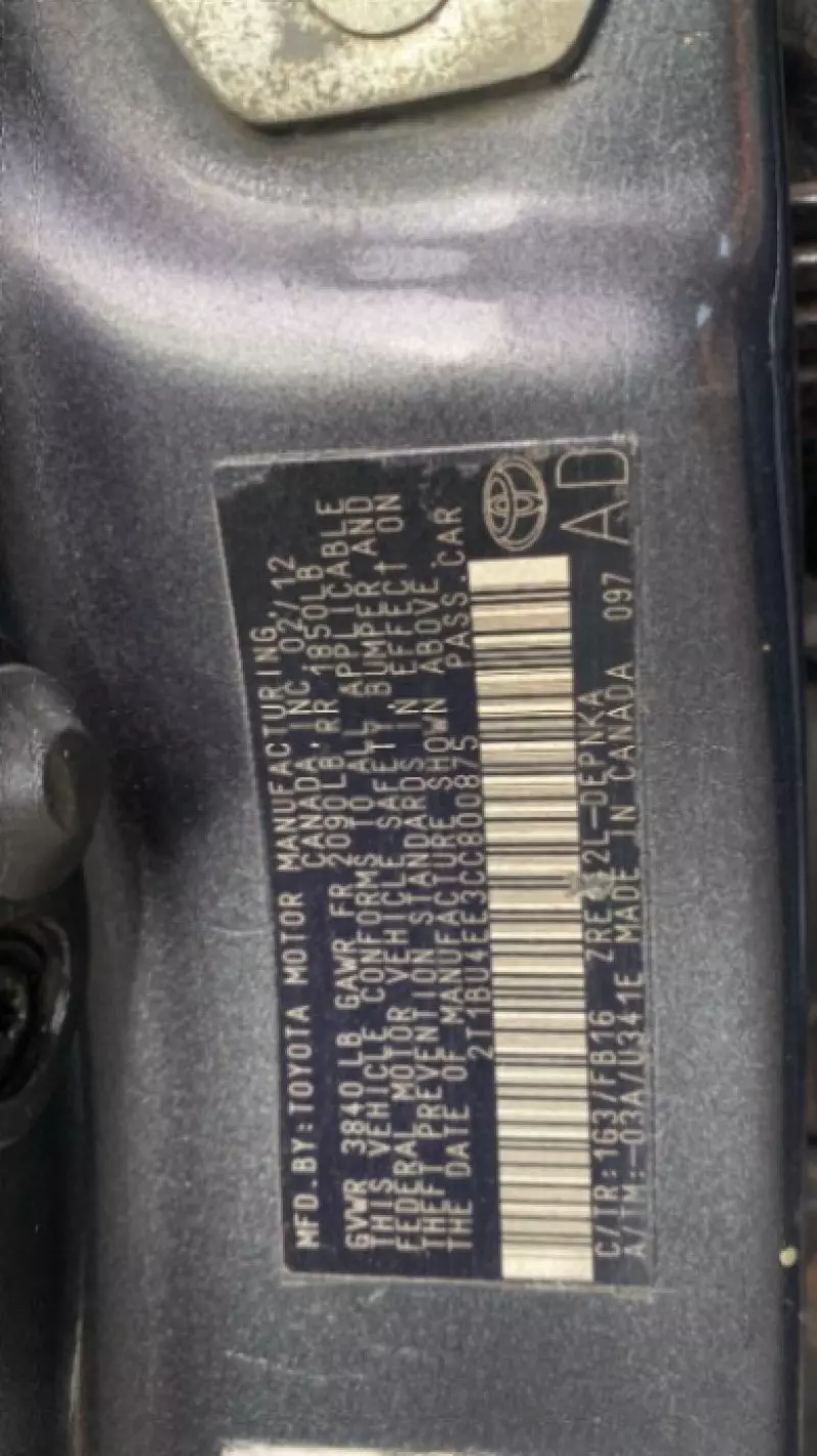 Toyota Corolla   - 2012