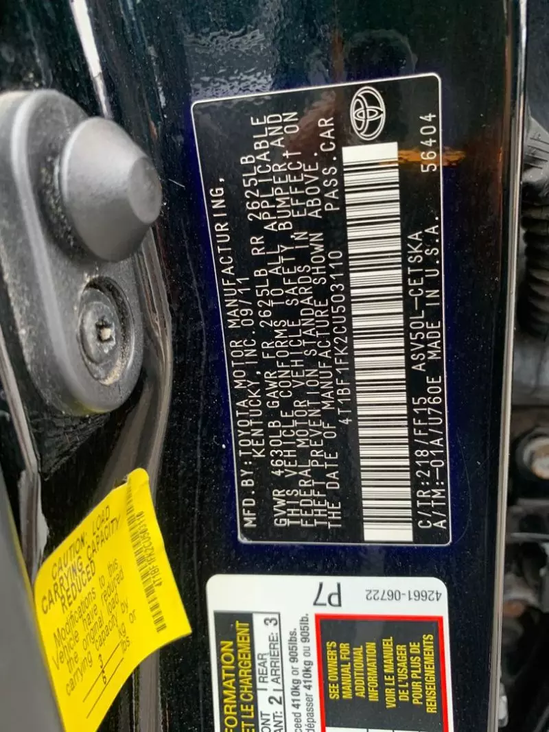 Toyota Camry   - 2012