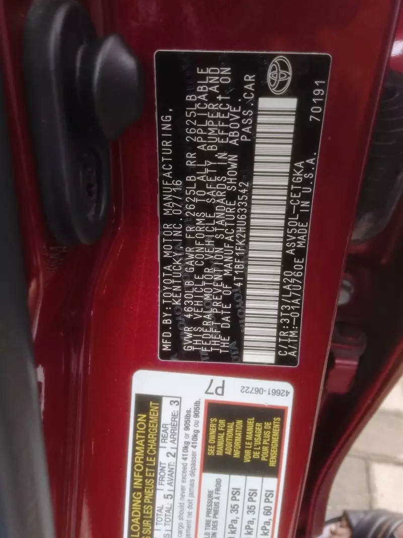 Toyota Camry   - 2017